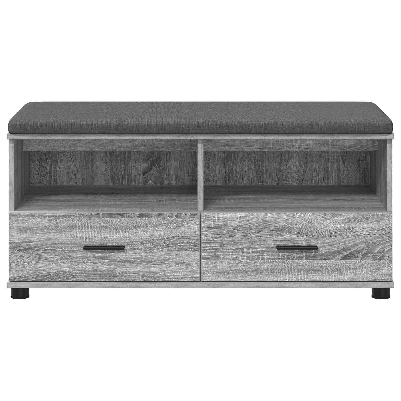 Panca per ingresso con cuscino Sonoma grigia 100 x 38 x 46 cm | homemem39