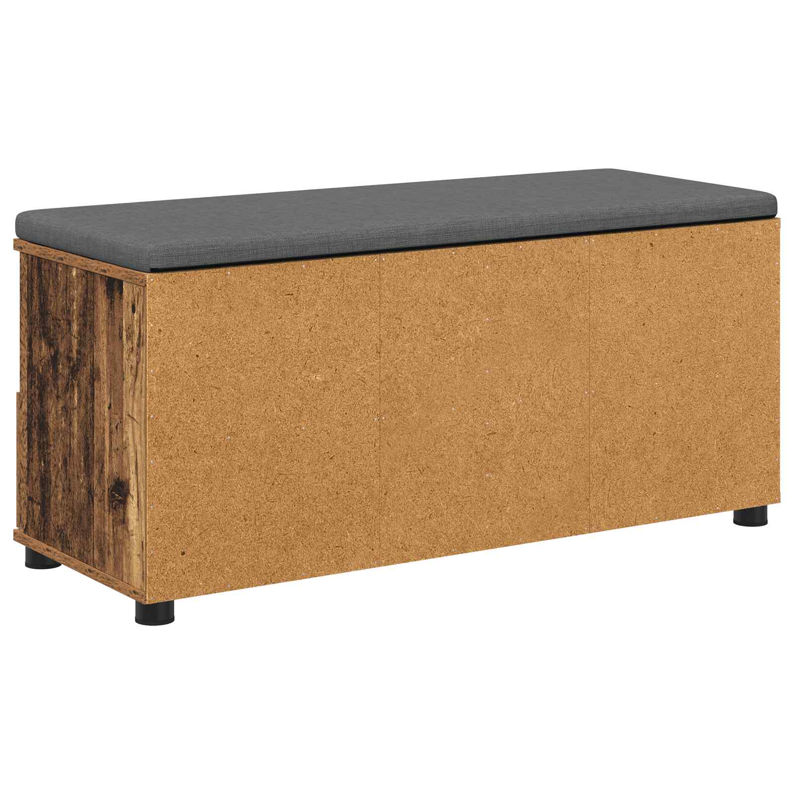 Panca per ingresso con cuscino Legno vecchio 100 x 38 x 46 cm | homemem39