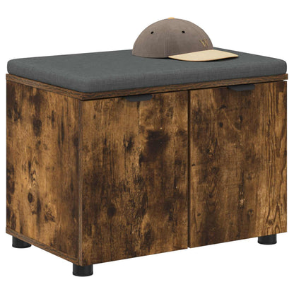 Panca per ingresso con cuscino Rovere fumé 60 x 38 x 46 cm