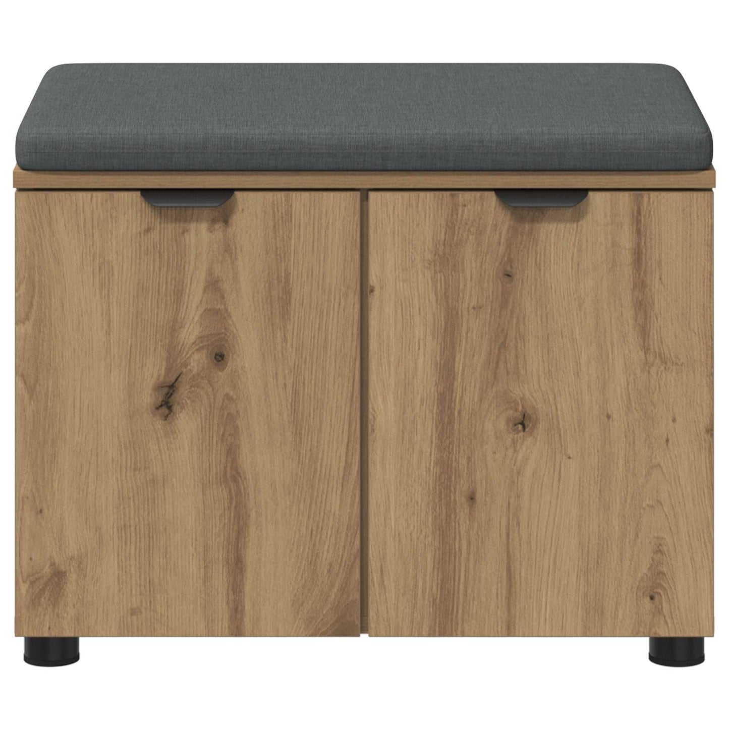 Panca per ingresso con porta Rovere artigianale 60 x 38 x 46 cm