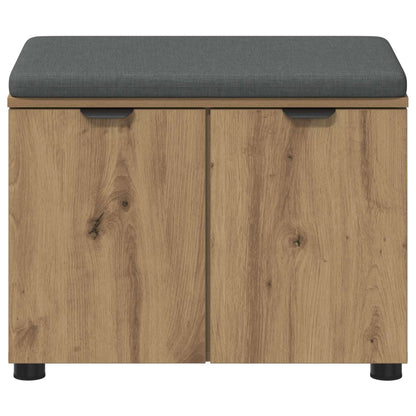 Panca per ingresso con porta Rovere artigianale 60 x 38 x 46 cm