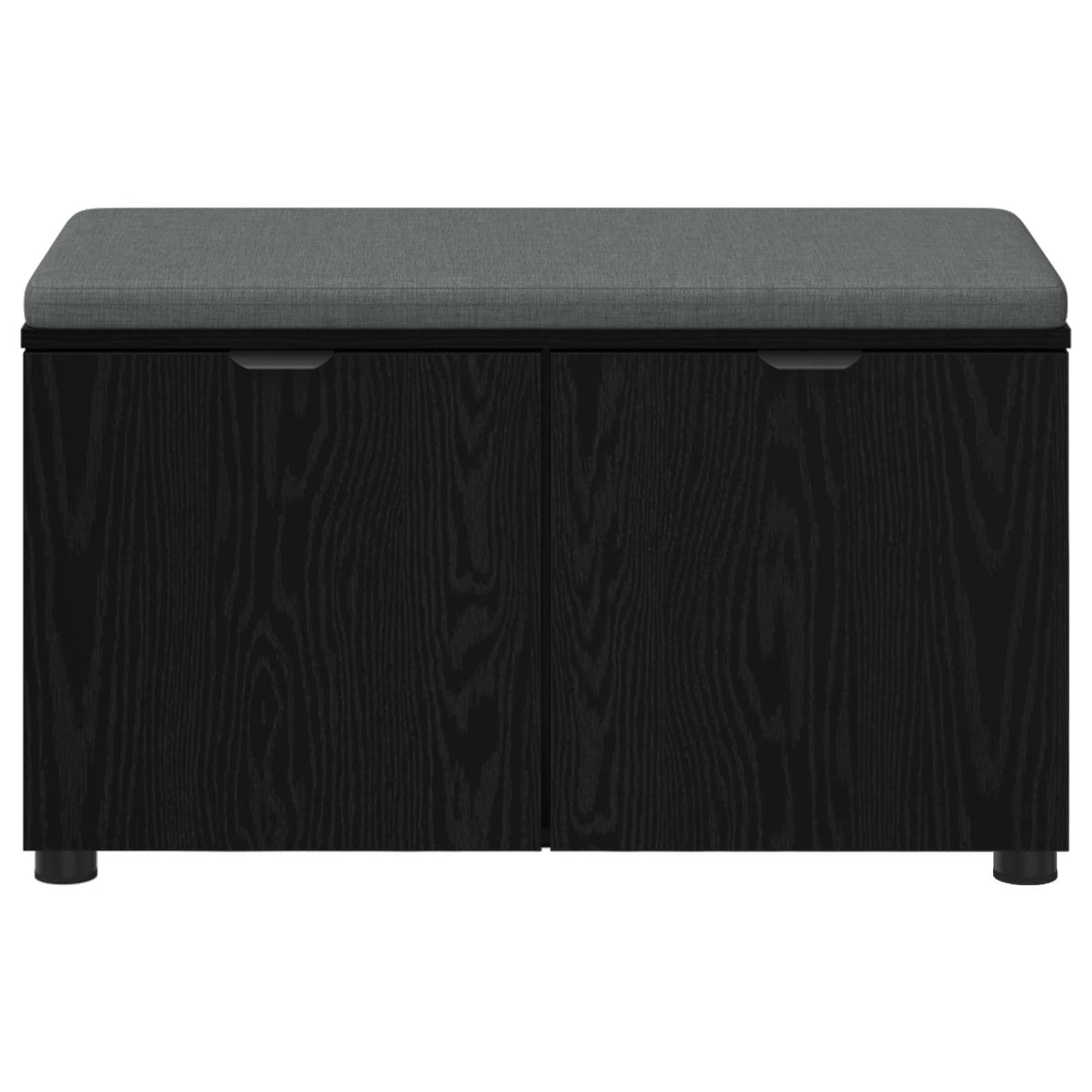 Panca per ingresso con cuscino Rovere Nero 80 x 38 x 46 cm | homemem39