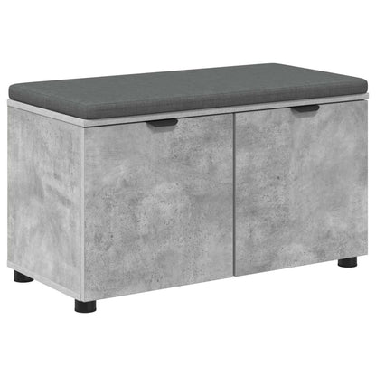 Panca per ingresso con cuscino Grigio Cemento 80 x 38 x 46 cm | homemem39