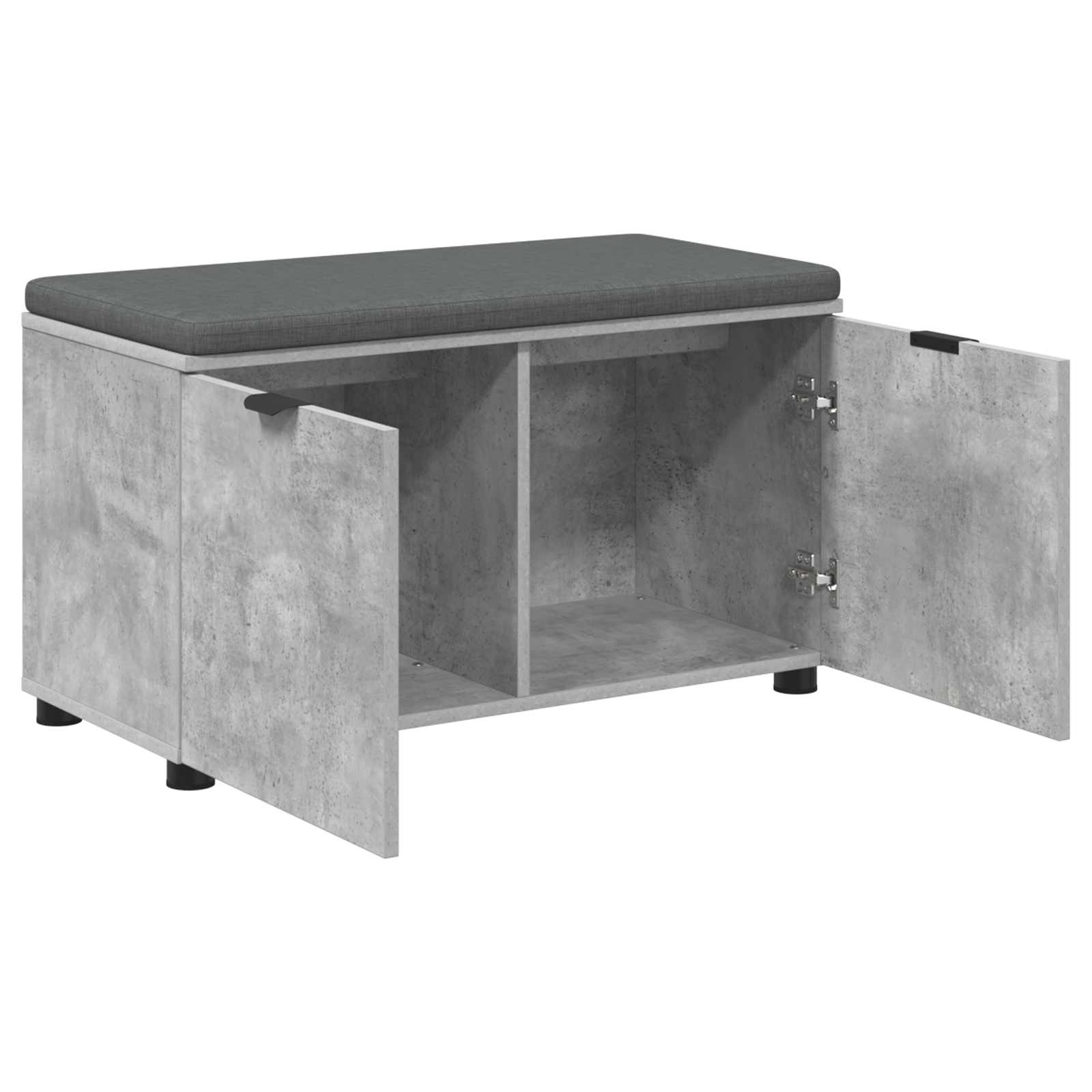 Panca per ingresso con cuscino Grigio Cemento 80 x 38 x 46 cm | homemem39