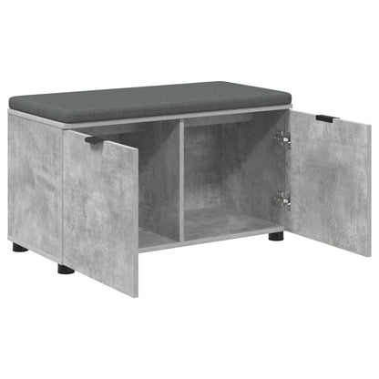 Panca per ingresso con cuscino Grigio Cemento 80 x 38 x 46 cm | homemem39