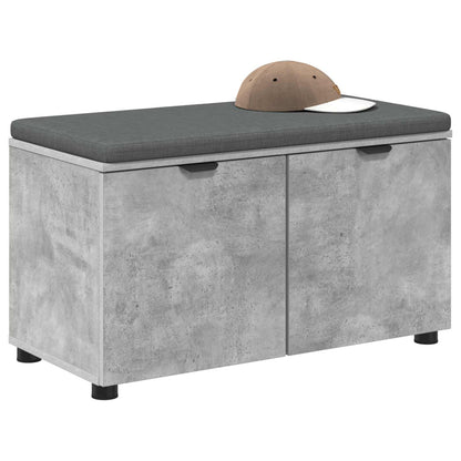 Panca per ingresso con cuscino Grigio Cemento 80 x 38 x 46 cm | homemem39
