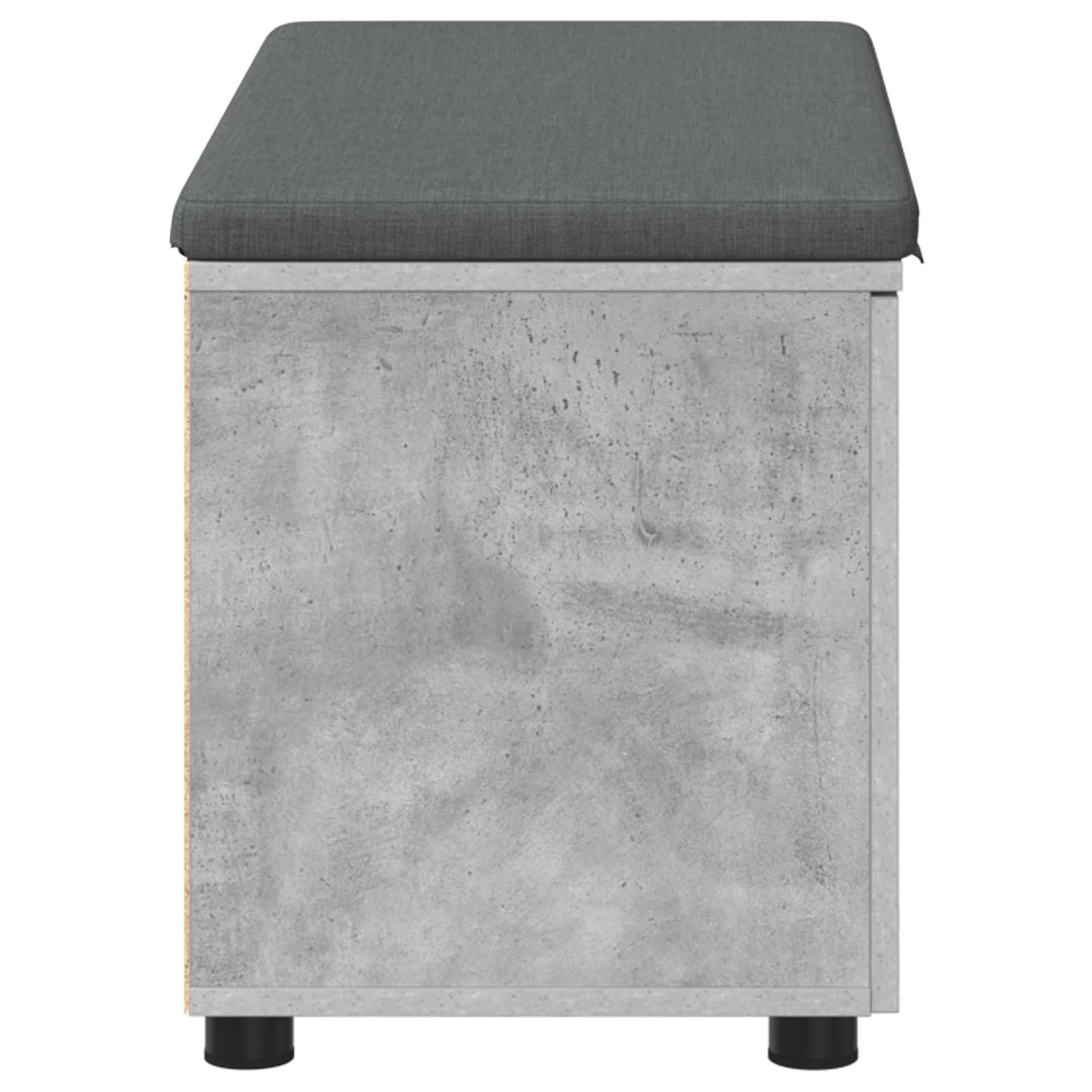Panca per ingresso con cuscino Grigio Cemento 80 x 38 x 46 cm | homemem39