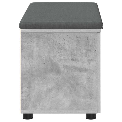 Panca per ingresso con cuscino Grigio Cemento 80 x 38 x 46 cm | homemem39
