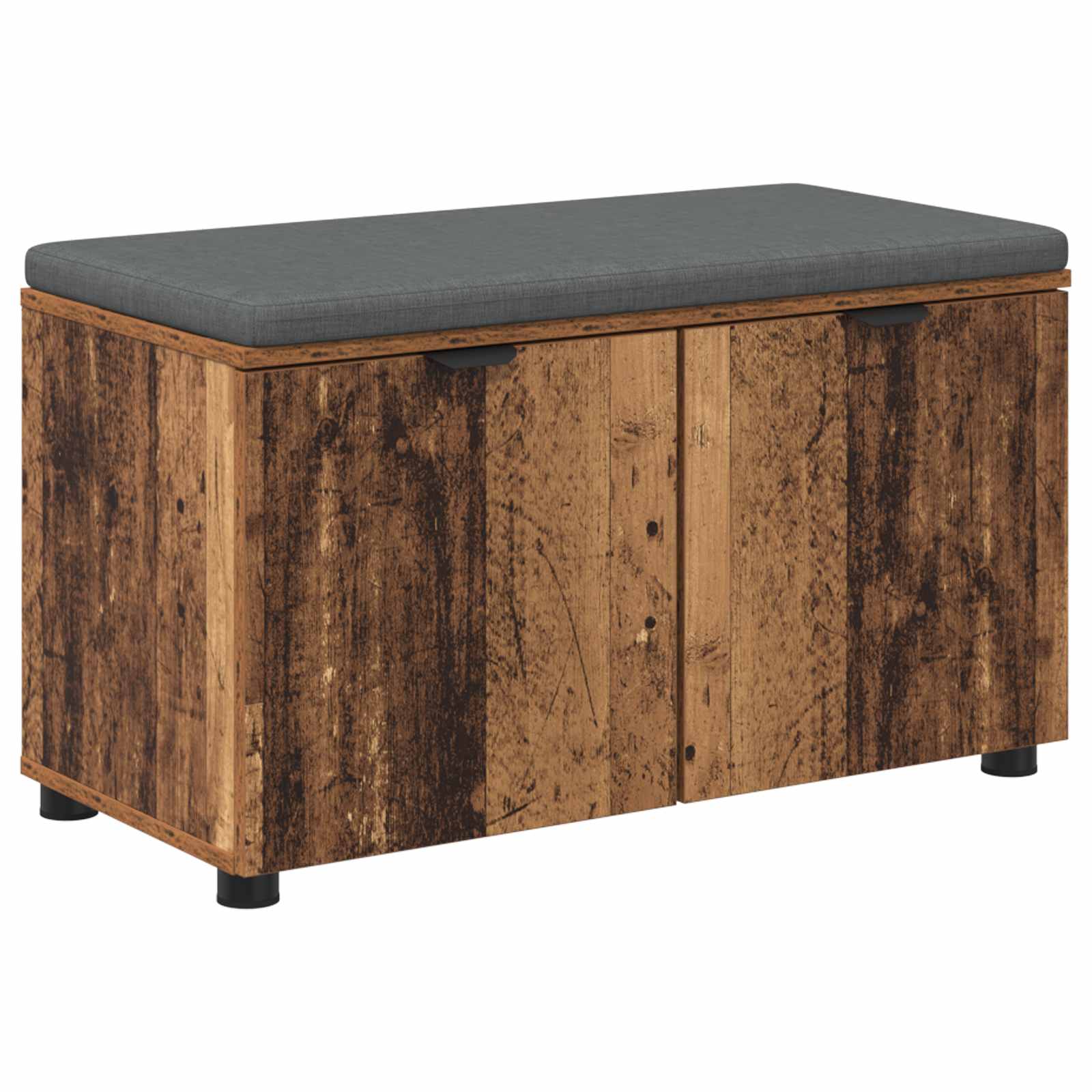 Panca per ingresso con cuscino Legno vecchio 80 x 38 x 46 cm | homemem39