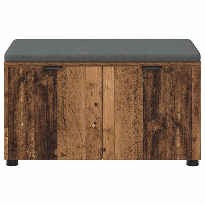 Panca per ingresso con cuscino Legno vecchio 80 x 38 x 46 cm | homemem39