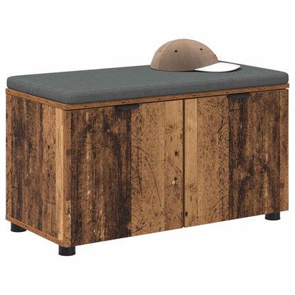 Panca per ingresso con cuscino Legno vecchio 80 x 38 x 46 cm | homemem39
