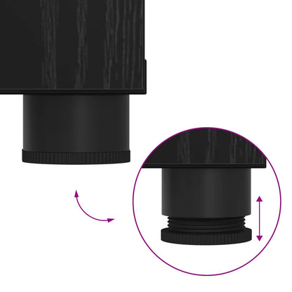 Panca per ingresso con cuscino Rovere Nero 100 x 38 x 46 cm