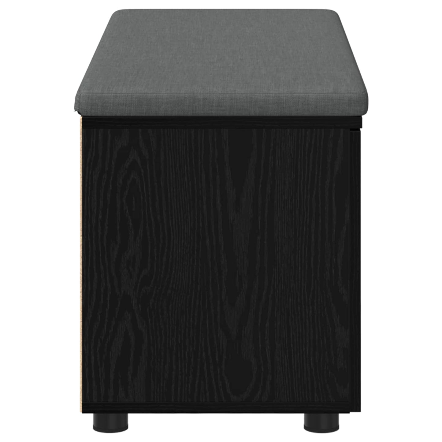 Panca per ingresso con cuscino Rovere Nero 100 x 38 x 46 cm