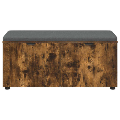 Panca per ingresso con cuscino Rovere fumé 100 x 38 x 46 cm
