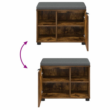 Panca per ingresso con porta Quercia Affumicata 60 x 38 x 46 cm | homemem39