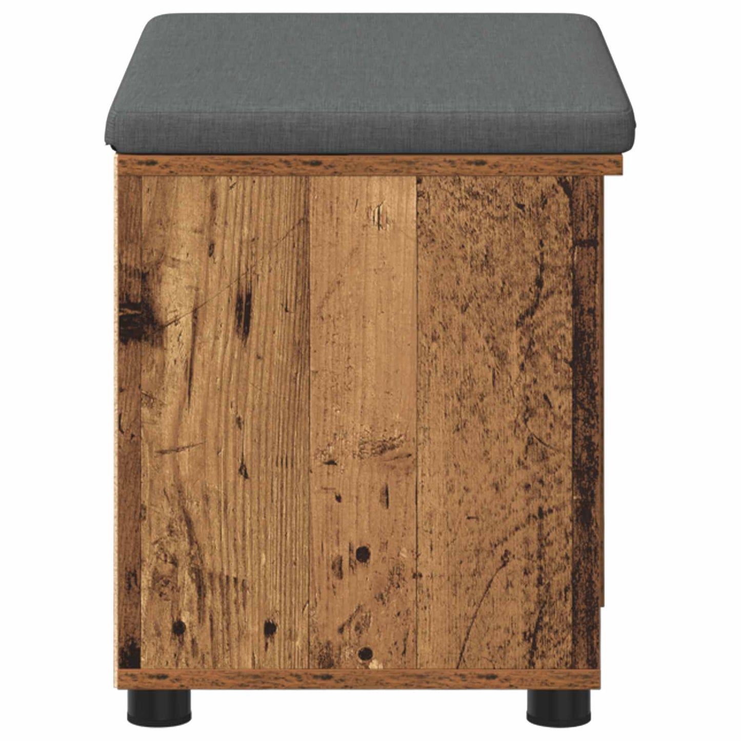 Panca per ingresso con cuscino Legno vecchio 60 x 38 x 46 cm