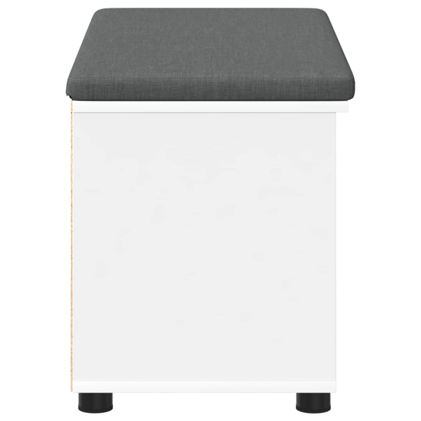 Panca per ingresso con cuscino Bianco 80 x 38 x 46 cm