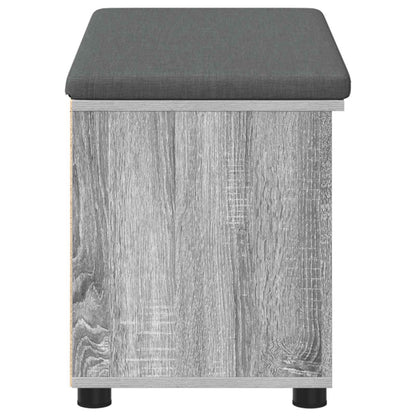 Panca per ingresso con cuscino Grigio Sonoma 80 x 38 x 46 cm