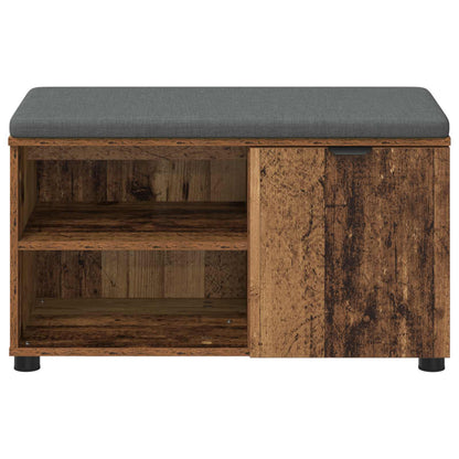 Panca per ingresso con cuscino Legno vecchio 80 x 38 x 46 cm