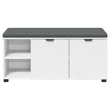 Panca per ingresso con cuscino Bianco 100 x 38 x 46 cm