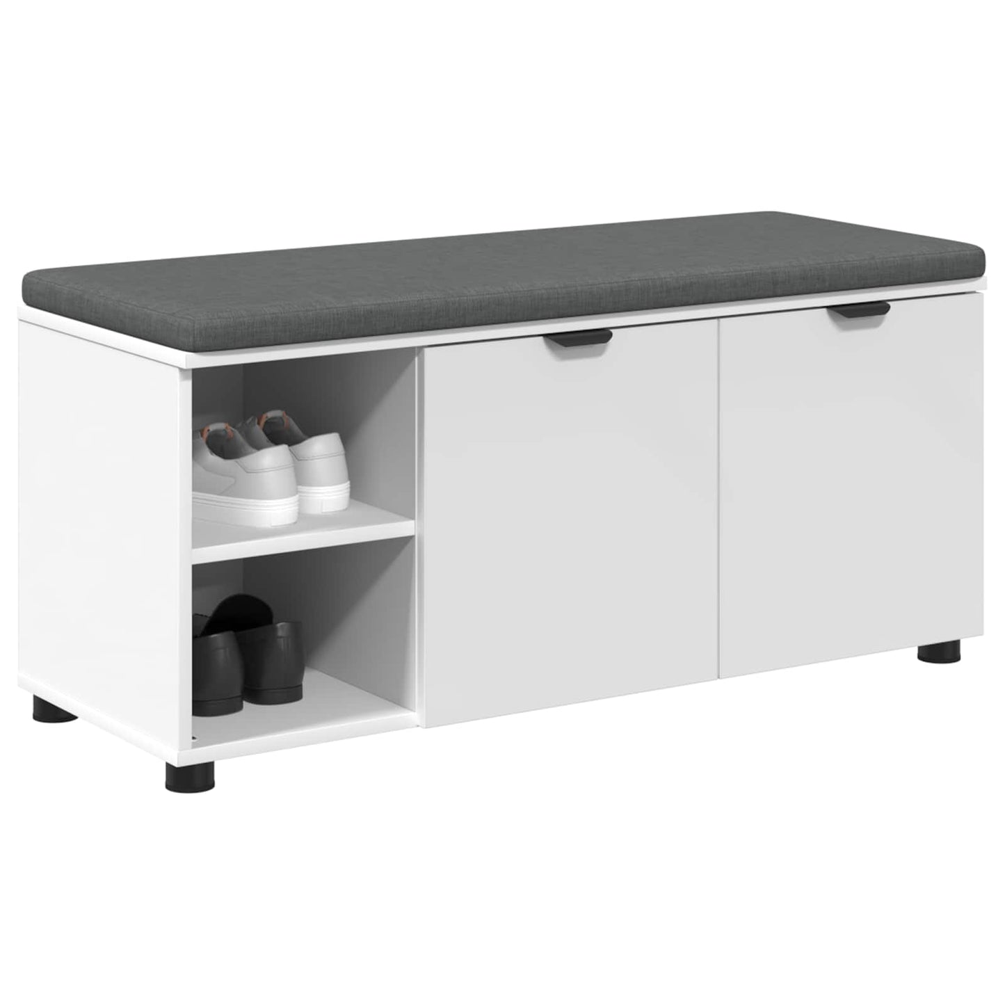 Panca per ingresso con cuscino Bianco 100 x 38 x 46 cm