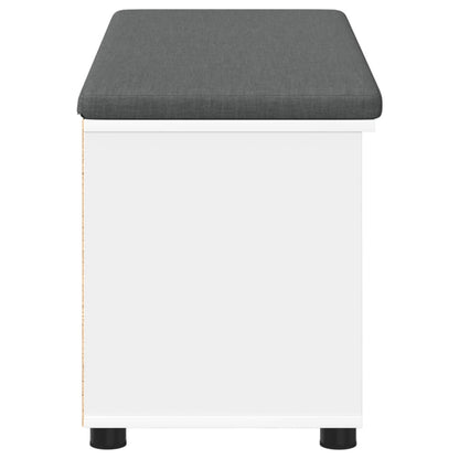 Panca per ingresso con cuscino Bianco 100 x 38 x 46 cm