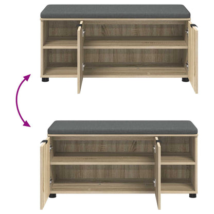 Panca per ingresso con cuscino Rovere Sonoma 100 x 38 x 46 cm | homemem39