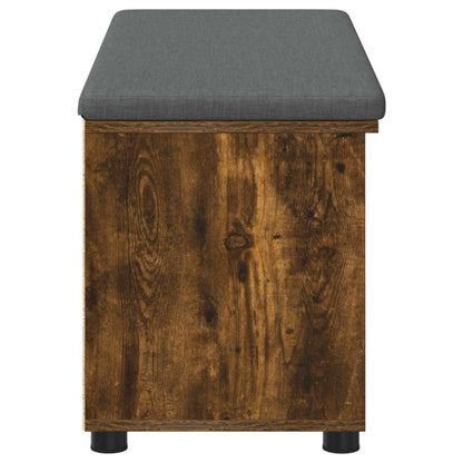 Panca per ingresso con cuscino Rovere fumé 100 x 38 x 46 cm