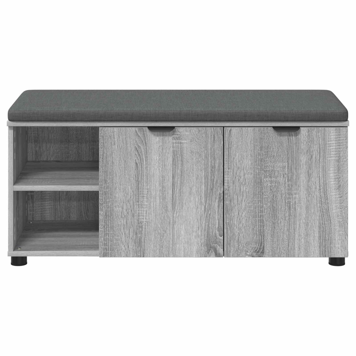 Panca per ingresso con cuscino Grigio Sonoma 100 x 38 x 46 cm