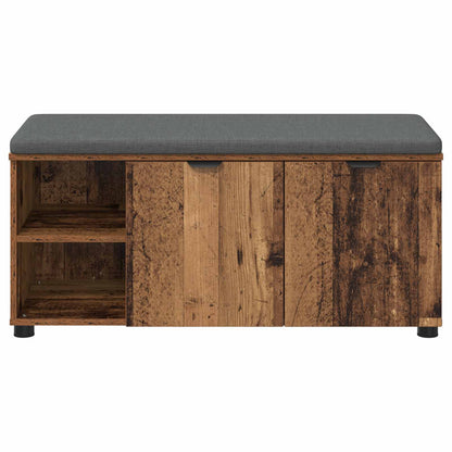 Panca per ingresso con cuscino Legno vecchio 100 x 38 x 46 cm