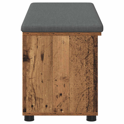 Panca per ingresso con cuscino Legno vecchio 100 x 38 x 46 cm