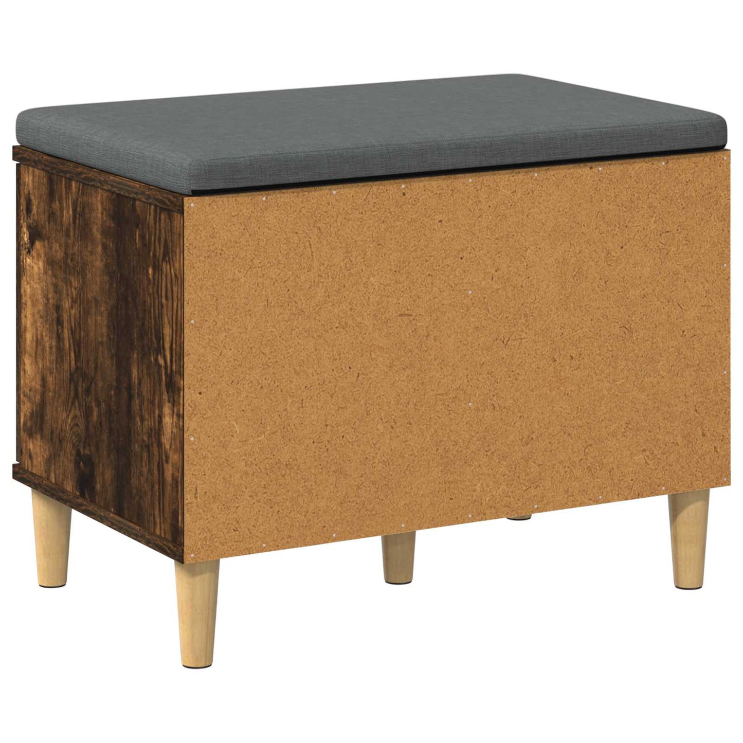 Panca per ingresso con cuscino Rovere fumé 60 x 38 x 46 cm