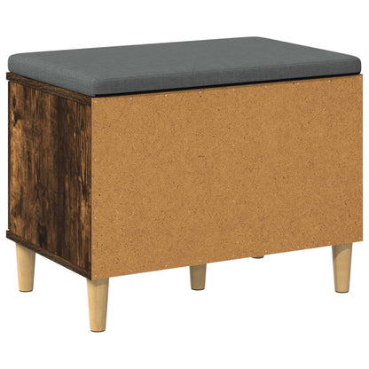 Panca per ingresso con cuscino Rovere fumé 60 x 38 x 46 cm