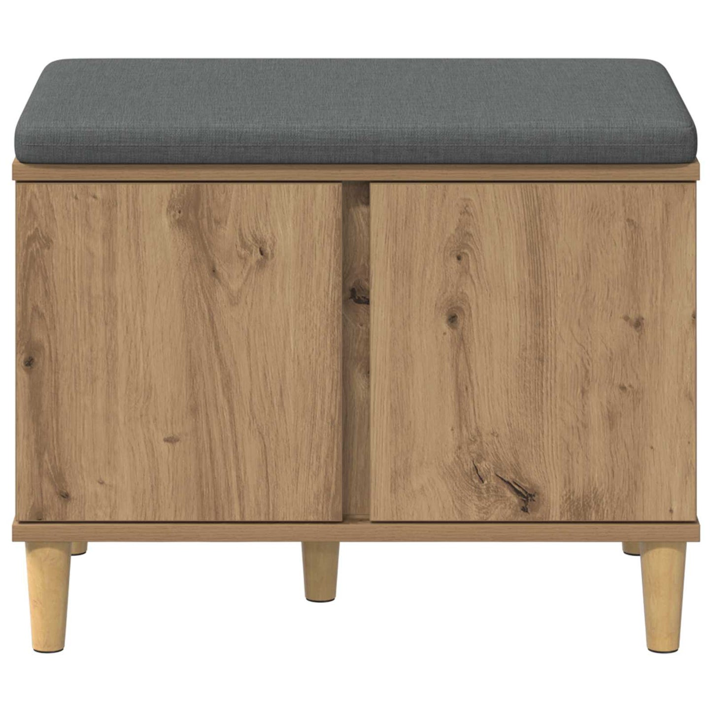 Panca per ingresso con porta Rovere artigianale 60 x 38 x 46 cm