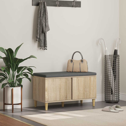 Panca per ingresso con cuscino Rovere Sonoma 60 x 38 x 46 cm