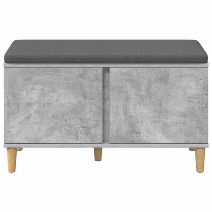 Panca per ingresso con cuscino Grigio cemento 60 x 38 x 46 cm