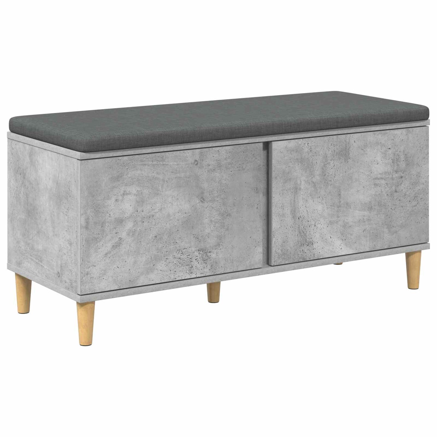 Panca per ingresso con cuscino Grigio Cemento 100 x 38 x 46 cm | homemem39