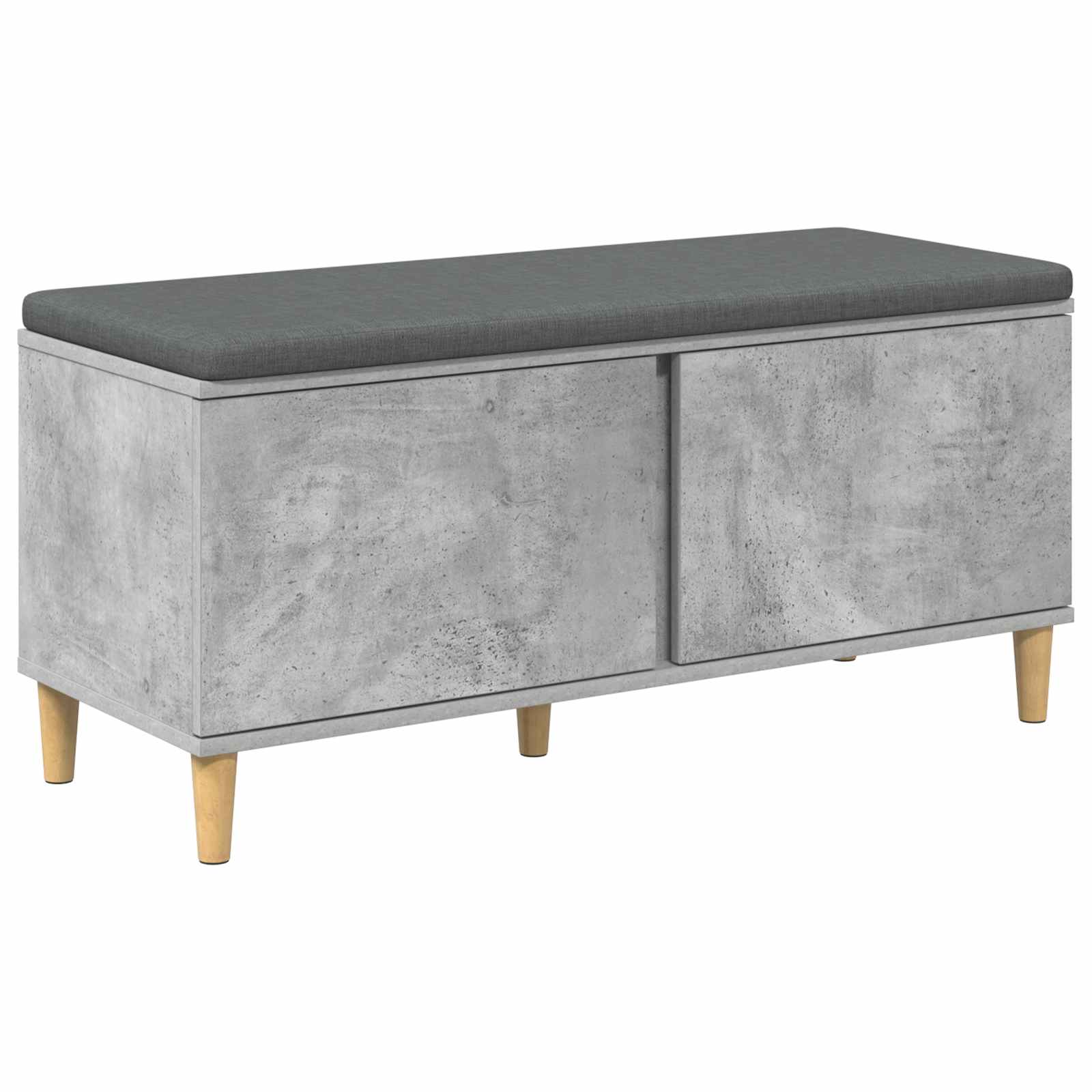Panca per ingresso con cuscino Grigio Cemento 100 x 38 x 46 cm | homemem39