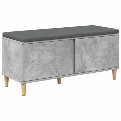 Panca per ingresso con cuscino Grigio Cemento 100 x 38 x 46 cm | homemem39