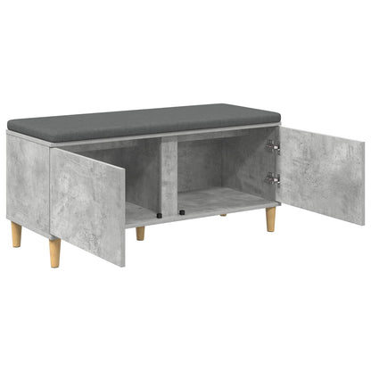 Panca per ingresso con cuscino Grigio Cemento 100 x 38 x 46 cm | homemem39