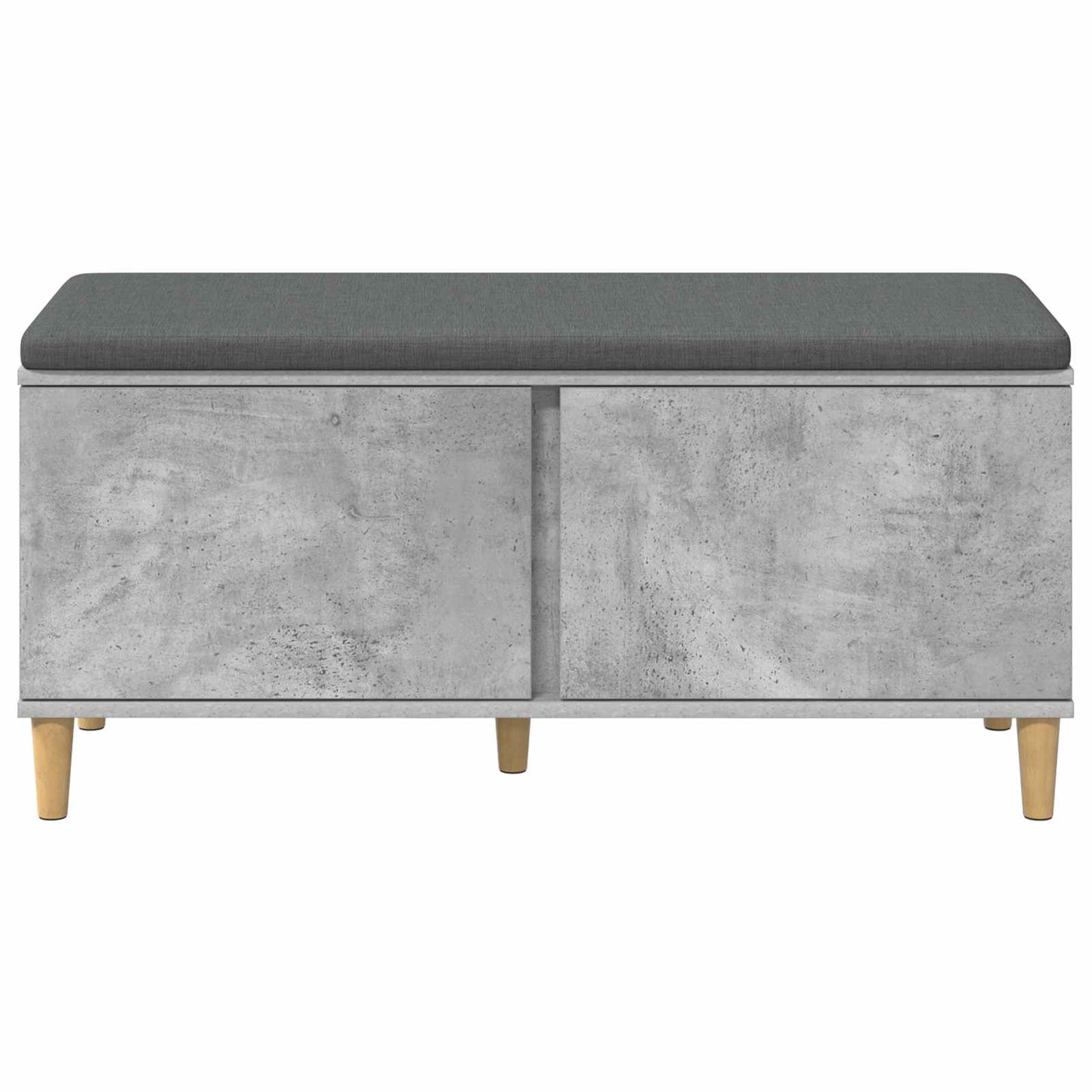 Panca per ingresso con cuscino Grigio Cemento 100 x 38 x 46 cm | homemem39