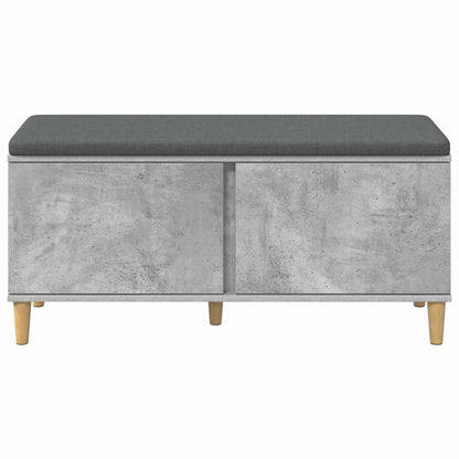Panca per ingresso con cuscino Grigio Cemento 100 x 38 x 46 cm | homemem39