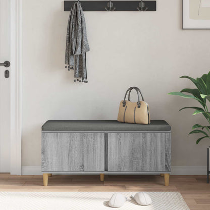 Panca per ingresso con cuscino Sonoma grigia 100 x 38 x 46 cm | homemem39