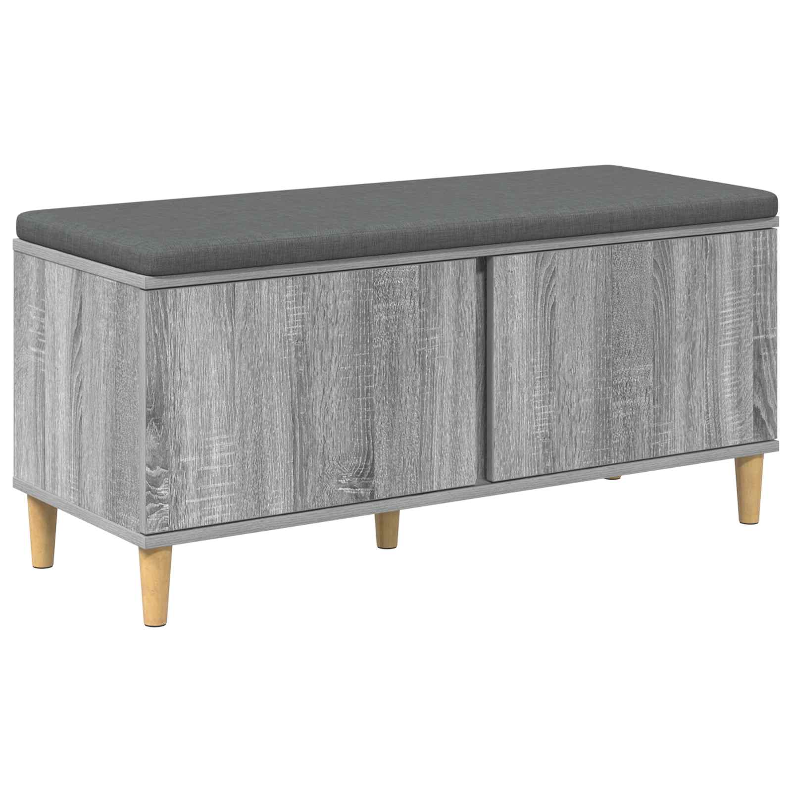 Panca per ingresso con cuscino Sonoma grigia 100 x 38 x 46 cm | homemem39