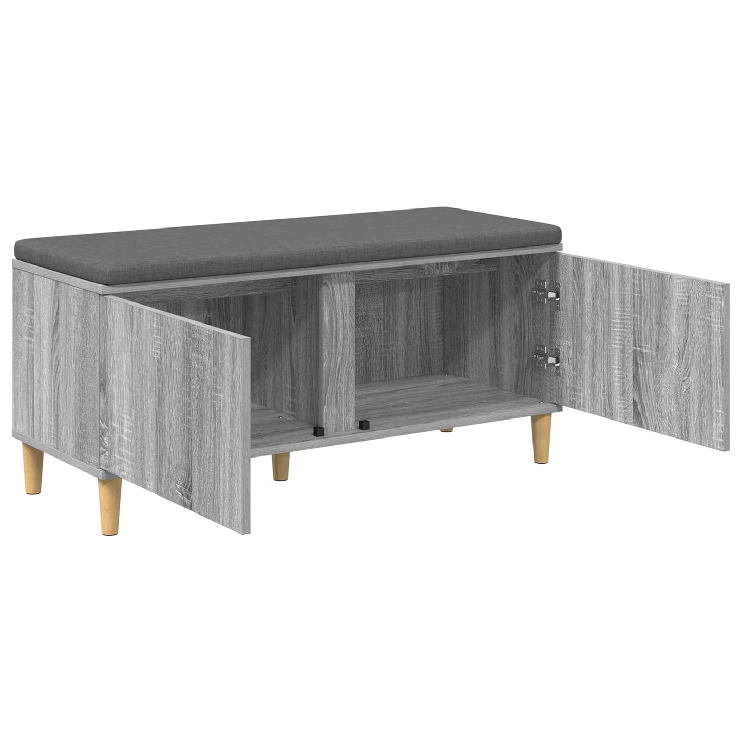 Panca per ingresso con cuscino Sonoma grigia 100 x 38 x 46 cm | homemem39