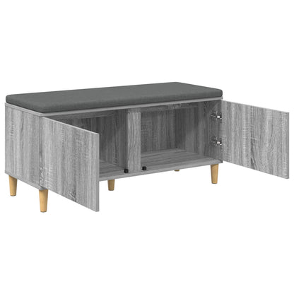Panca per ingresso con cuscino Sonoma grigia 100 x 38 x 46 cm | homemem39