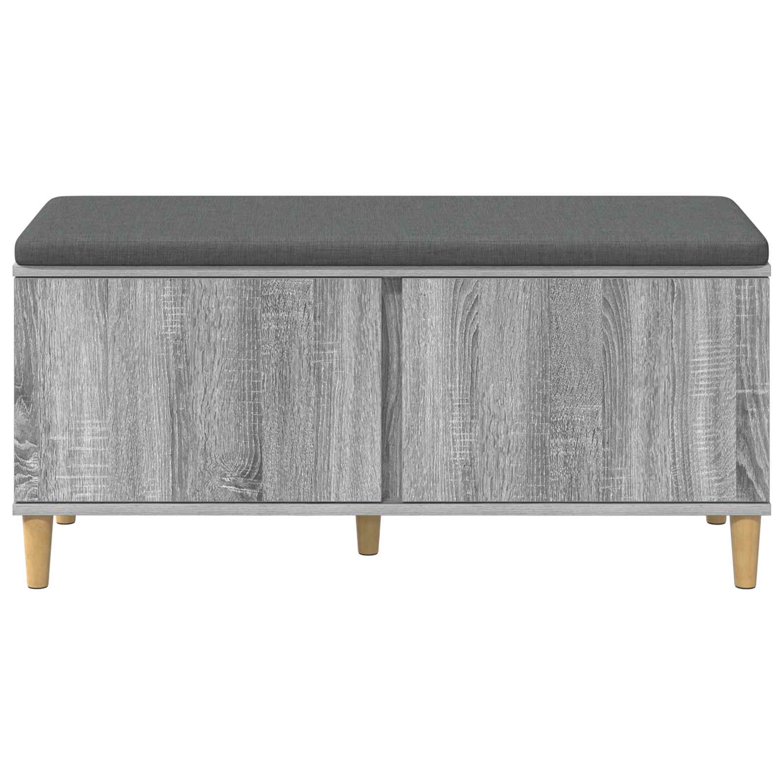 Panca per ingresso con cuscino Sonoma grigia 100 x 38 x 46 cm | homemem39