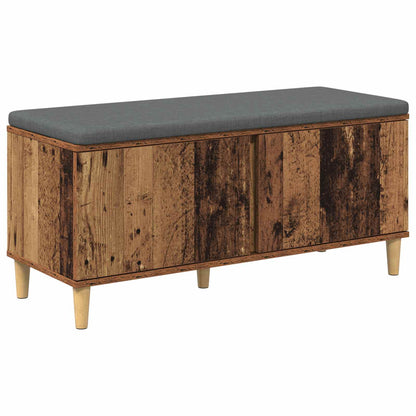 Panca per ingresso con cuscino Legno vecchio 100 x 38 x 46 cm | homemem39