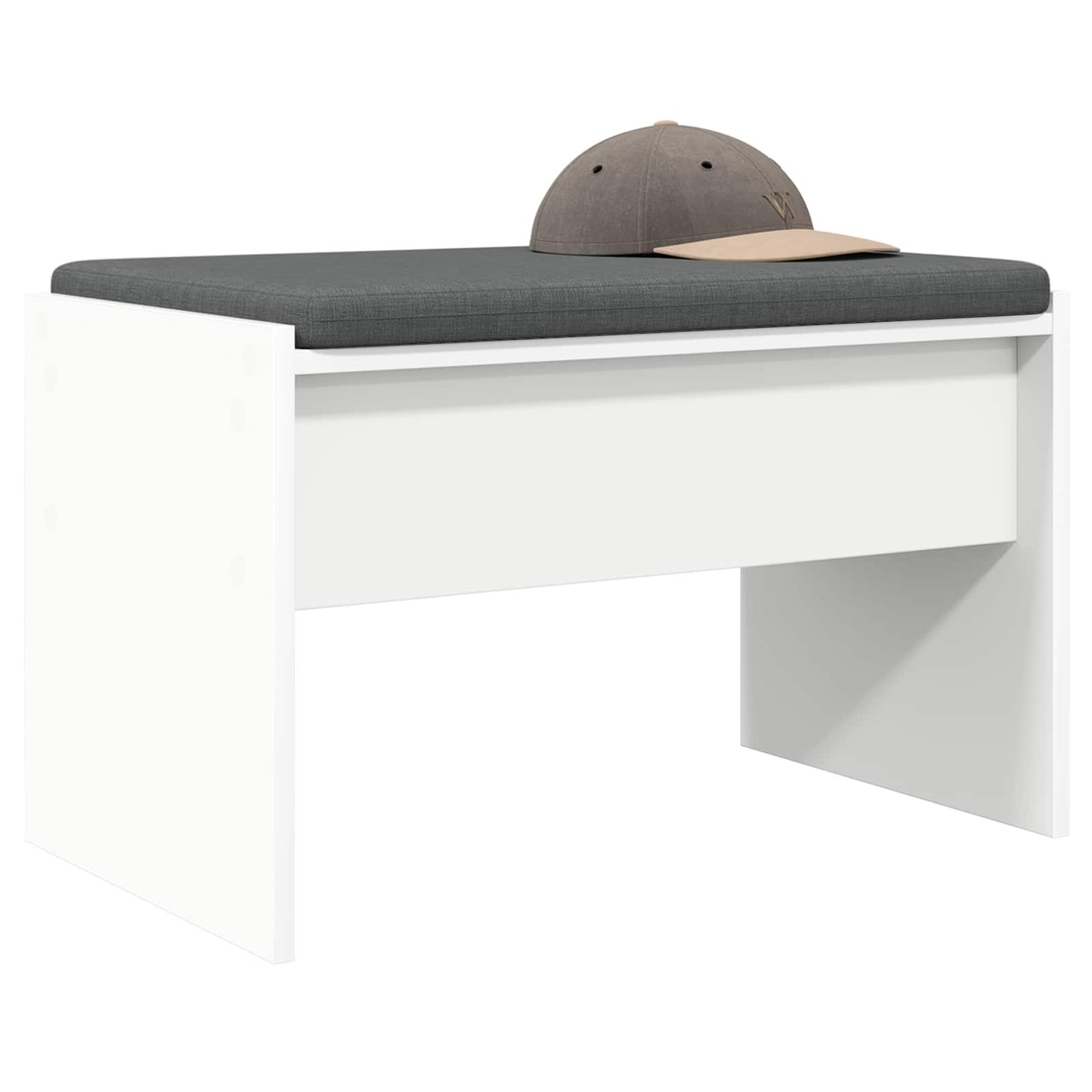 Panca per ingresso con cuscino Bianco 63 x 38 x 40 cm | homemem39