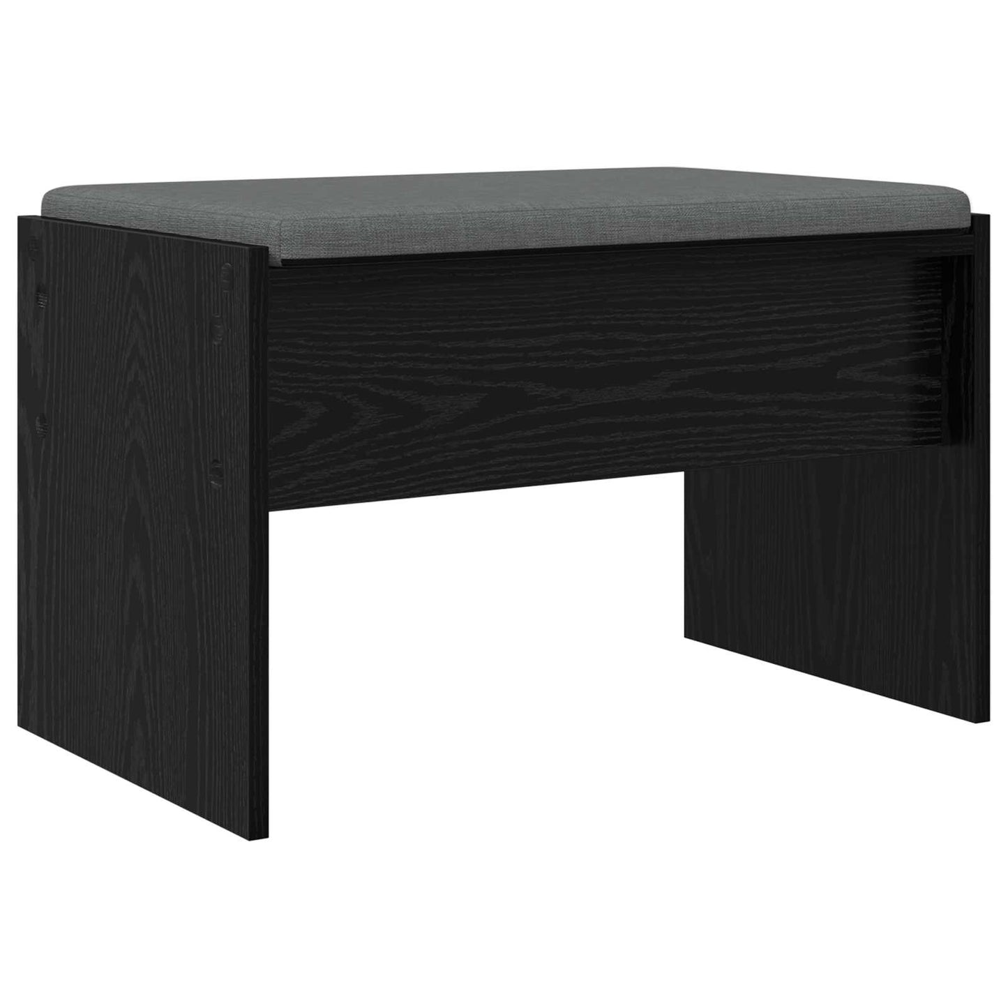 Panca per ingresso con cuscino Rovere Nero 63 x 38 x 40 cm | homemem39
